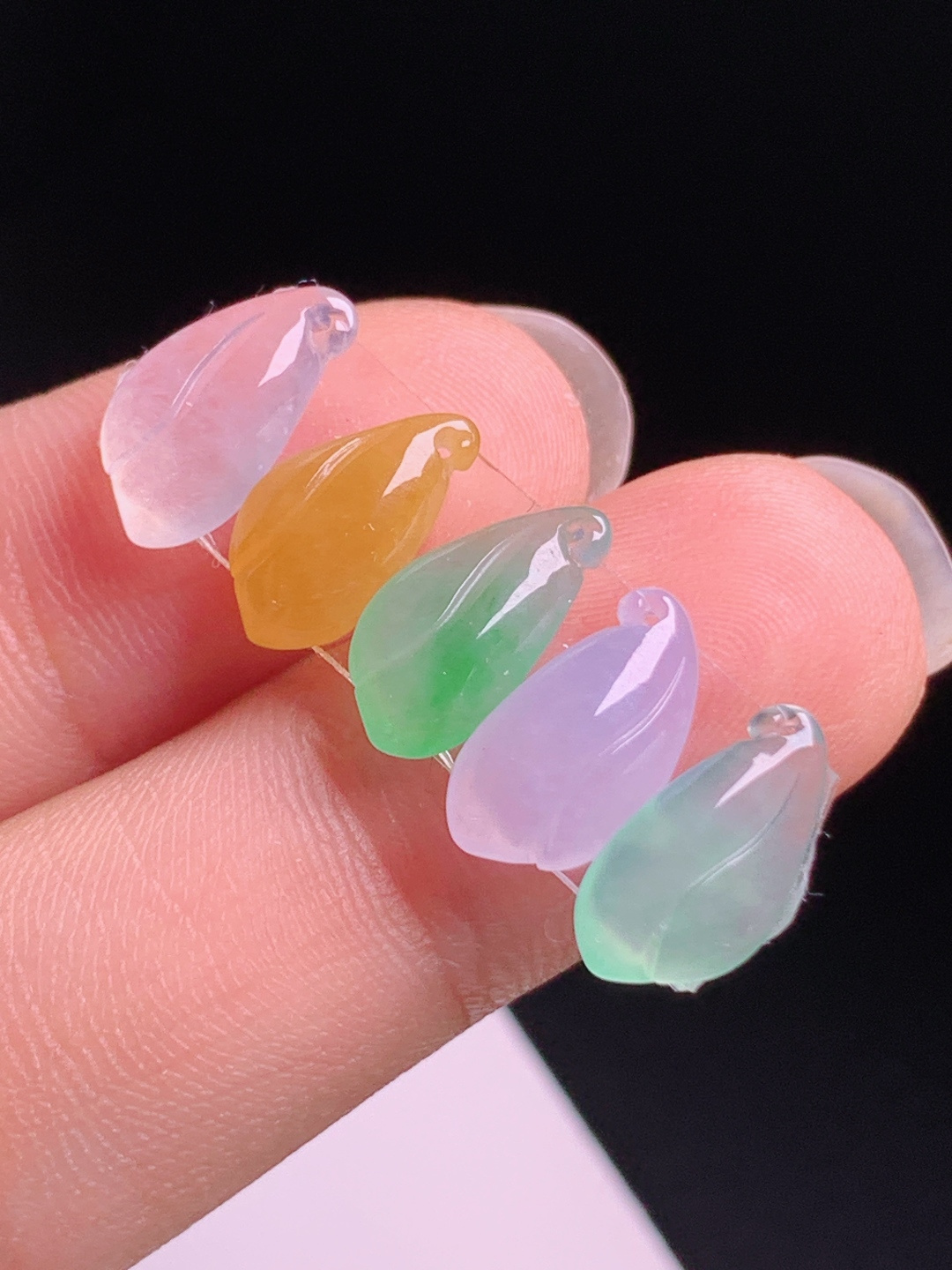 ️  多宝福瓜一手，冰透多彩灵气十足，小巧精致百搭配石 裸石11.9-6.5-3.5 53