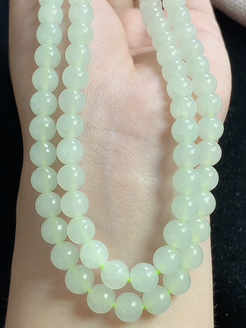 玉珠项链，尺寸6.8mm，100颗，Q15dlh
