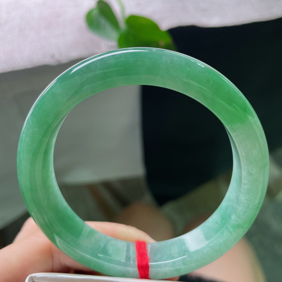 绿底正圈，水润细腻，郁郁葱葱，满园春色关不住，贵气，晶体纹，ss55504a