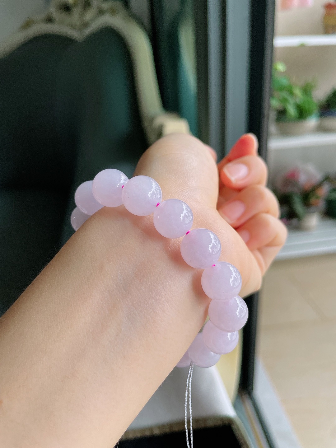 ️，缅甸天然翡翠A货，冰手串，尺寸：12.5mm。【编4396，4397】