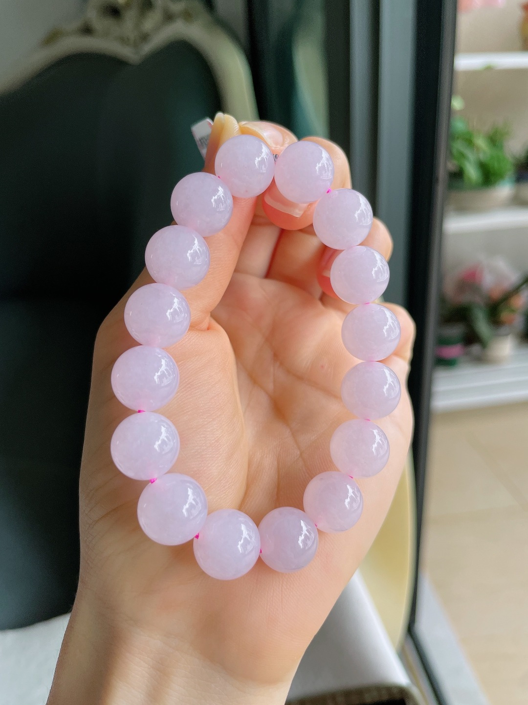 ️，缅甸天然翡翠A货，冰手串，尺寸：12.5mm。【编4396，4397】