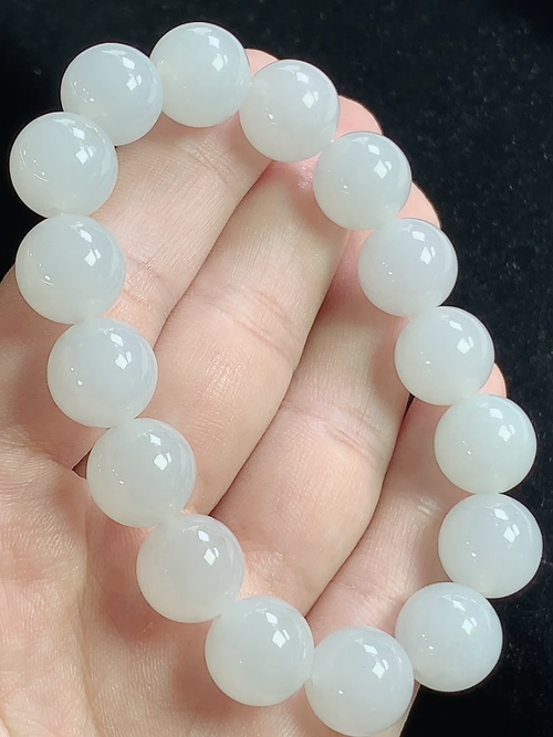 冰种玉珠手串，尺寸11.8mm，Q15dlh