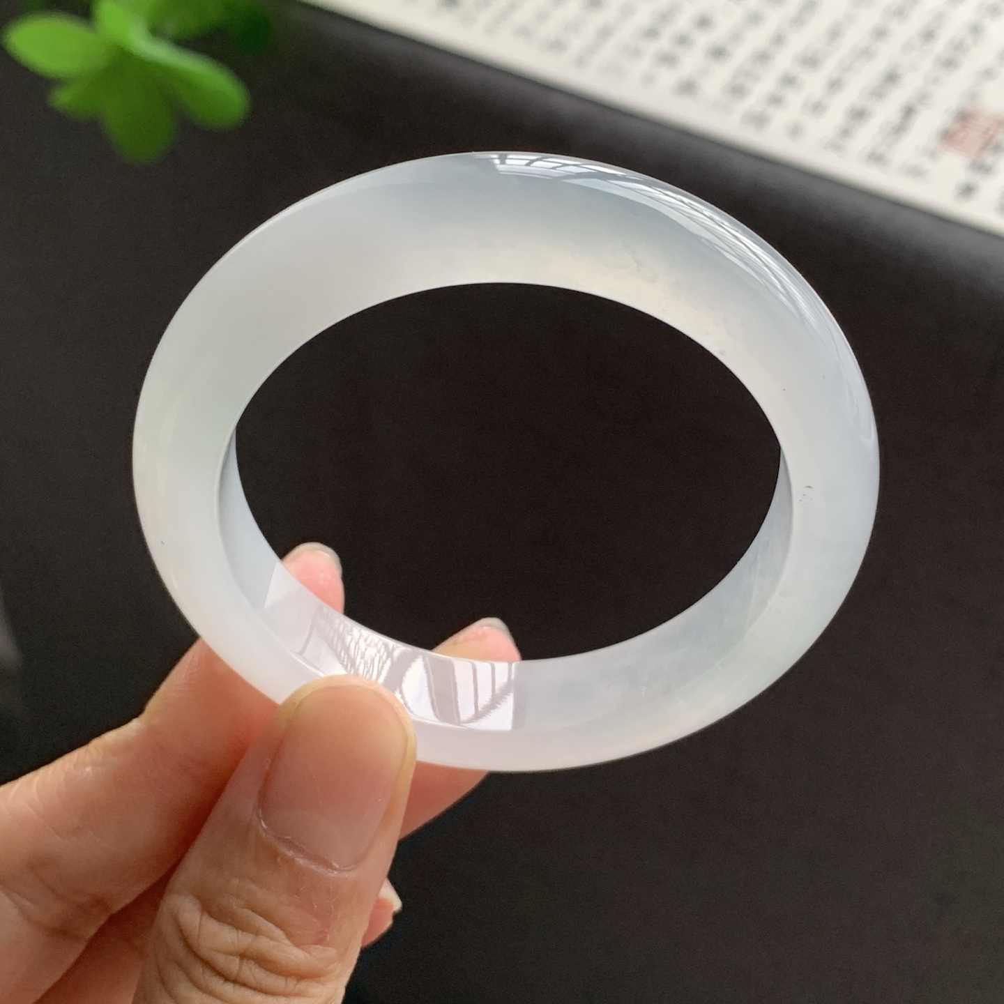 071429XY 冰种正圈翡翠手镯 51.2-11.8-8.3