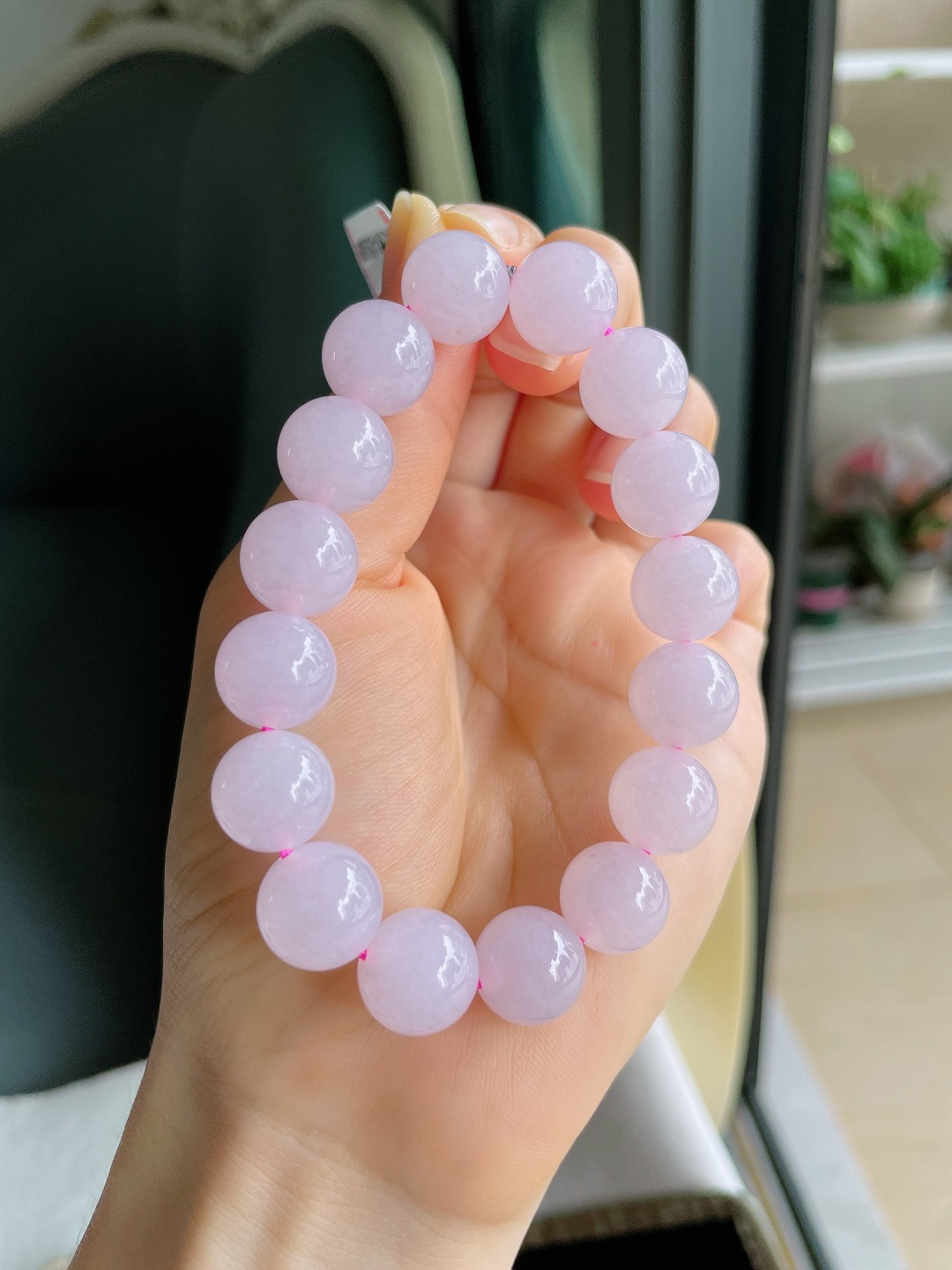 ️，缅甸天然翡翠A货，冰手串，尺寸：12.5mm。【编4396，4397】