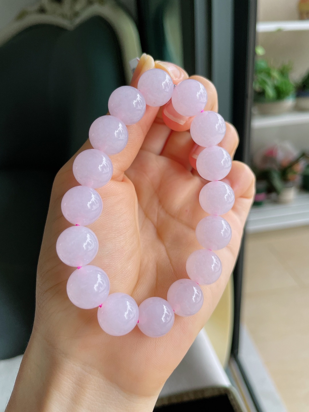 ️，缅甸天然翡翠A货，冰手串，尺寸：12.5mm。【编4396，4397】