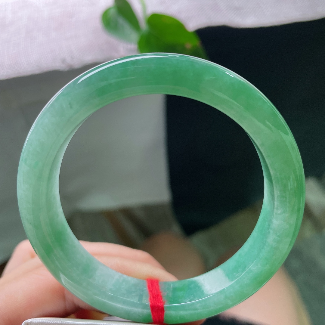 绿底正圈，水润细腻，郁郁葱葱，满园春色关不住，贵气，晶体纹，ss55504a