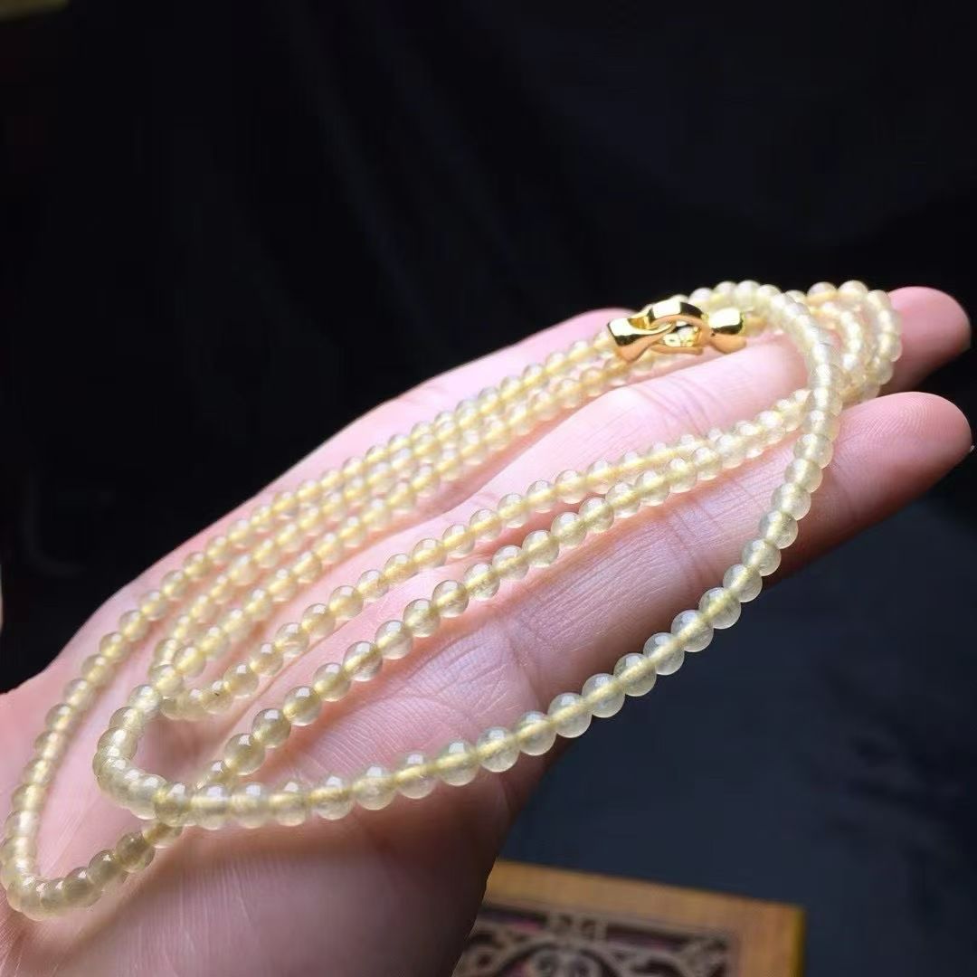 冰黄小米珠，卡3.7～3.4mm，200颗，种好，玉质细腻，颗颗精选，冰透水润