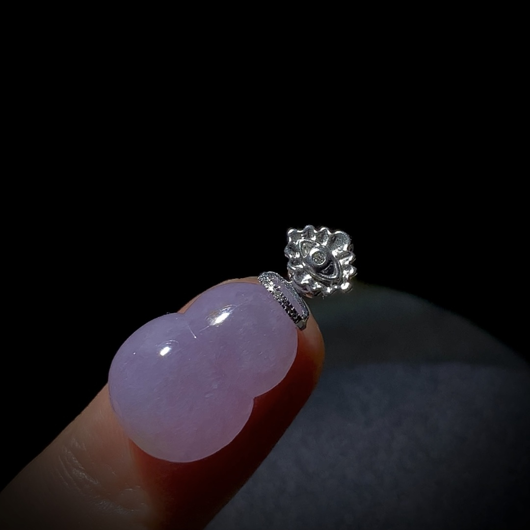 冰紫葫芦，27.5-裸石19.5-14-6.8mm，3.9g，18K金，南非钻