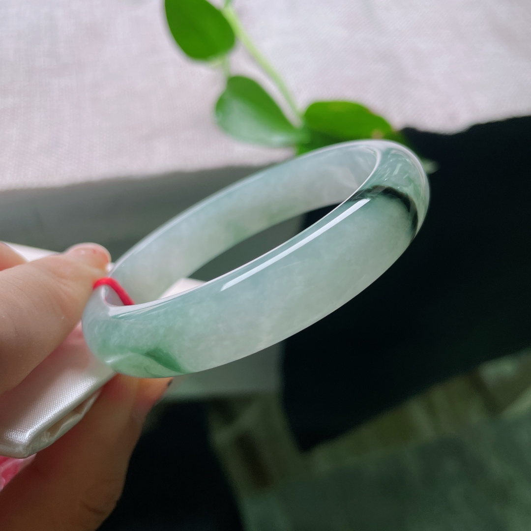 55.4/12.6/7.5冰飘花正圈，冰润细腻，种老。婉间风华，晶体纹，ss55950a