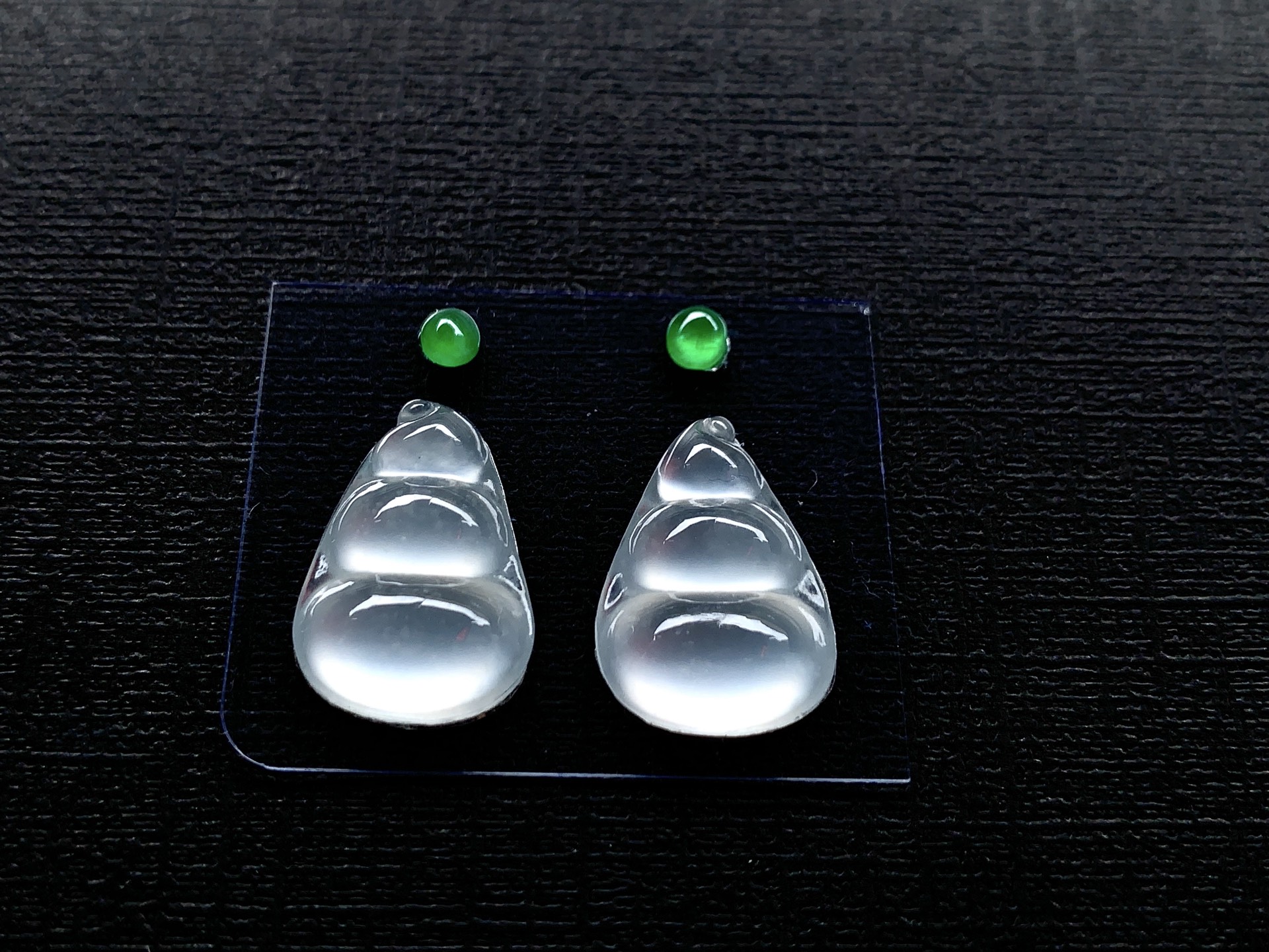 ️ 【高冰福豆一对】 尺寸：17×12×4.4 / 3.6×3.1×2.3