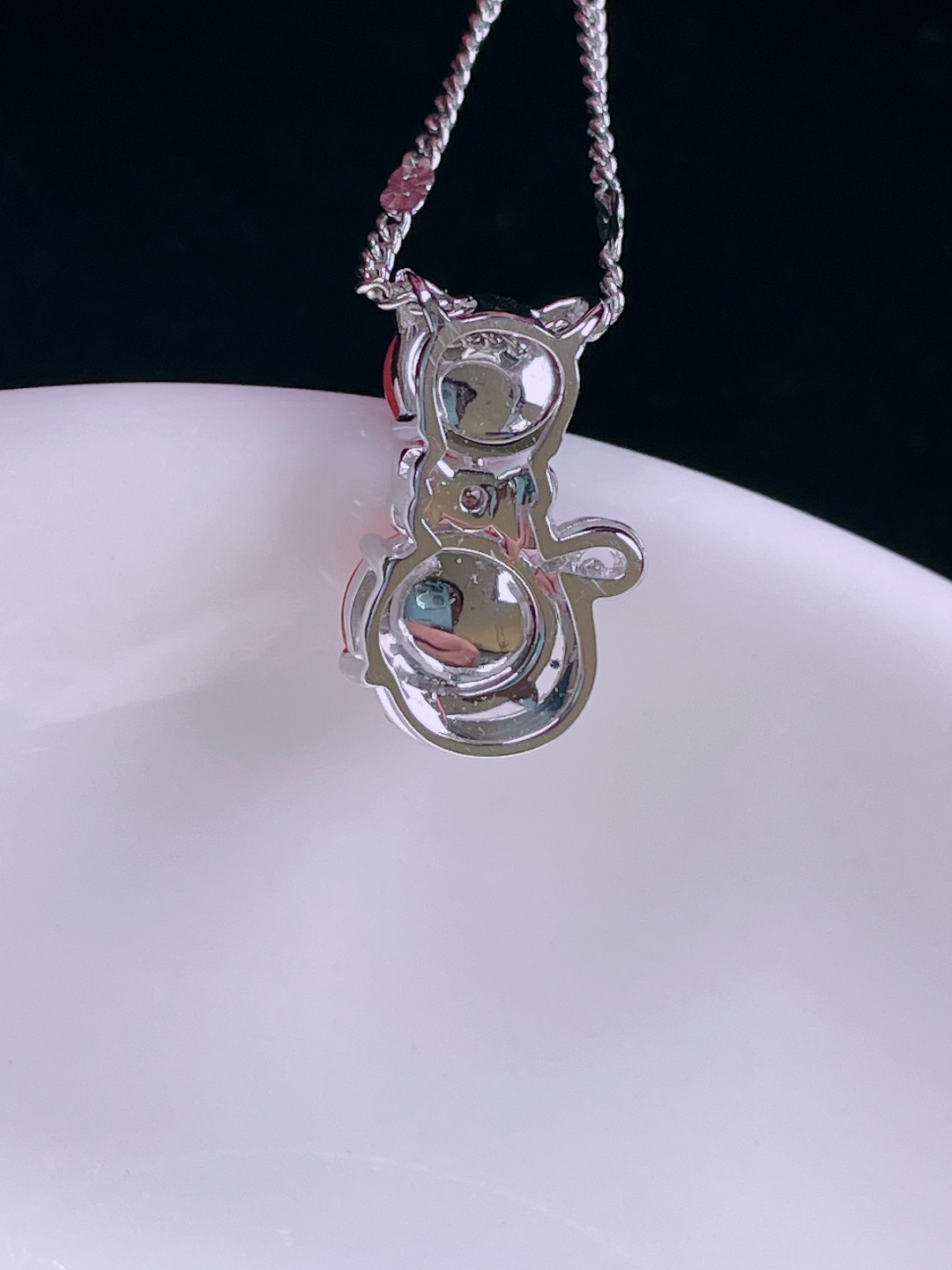 ️红翡招财猫，老种起光，细底通透，尺寸：16.8/10.3/7mm0716