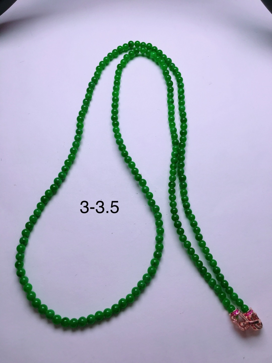 ️绿珠子项链，晶莹剔透，新颖时尚，3-3.5