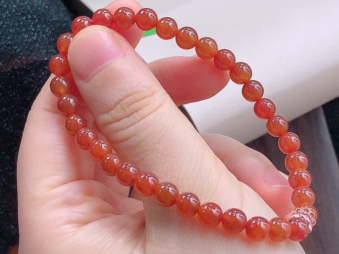 ️ 红翡手串，度高，尺寸取一5.7mm，包A附证书