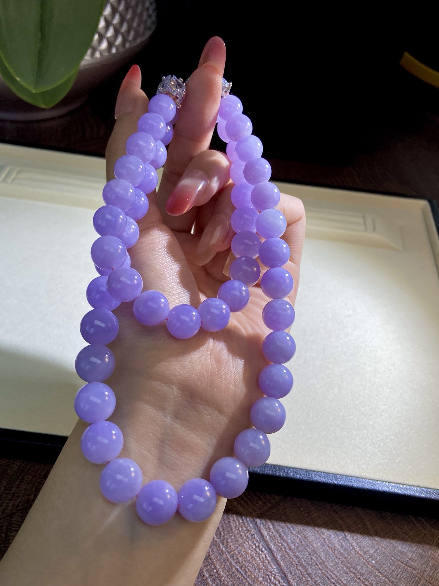 ️紫珠珠项链，紫气东来，饱满圆润，浓郁又细腻，戴上就是行走的贵气女主：，裸石：11.2mm