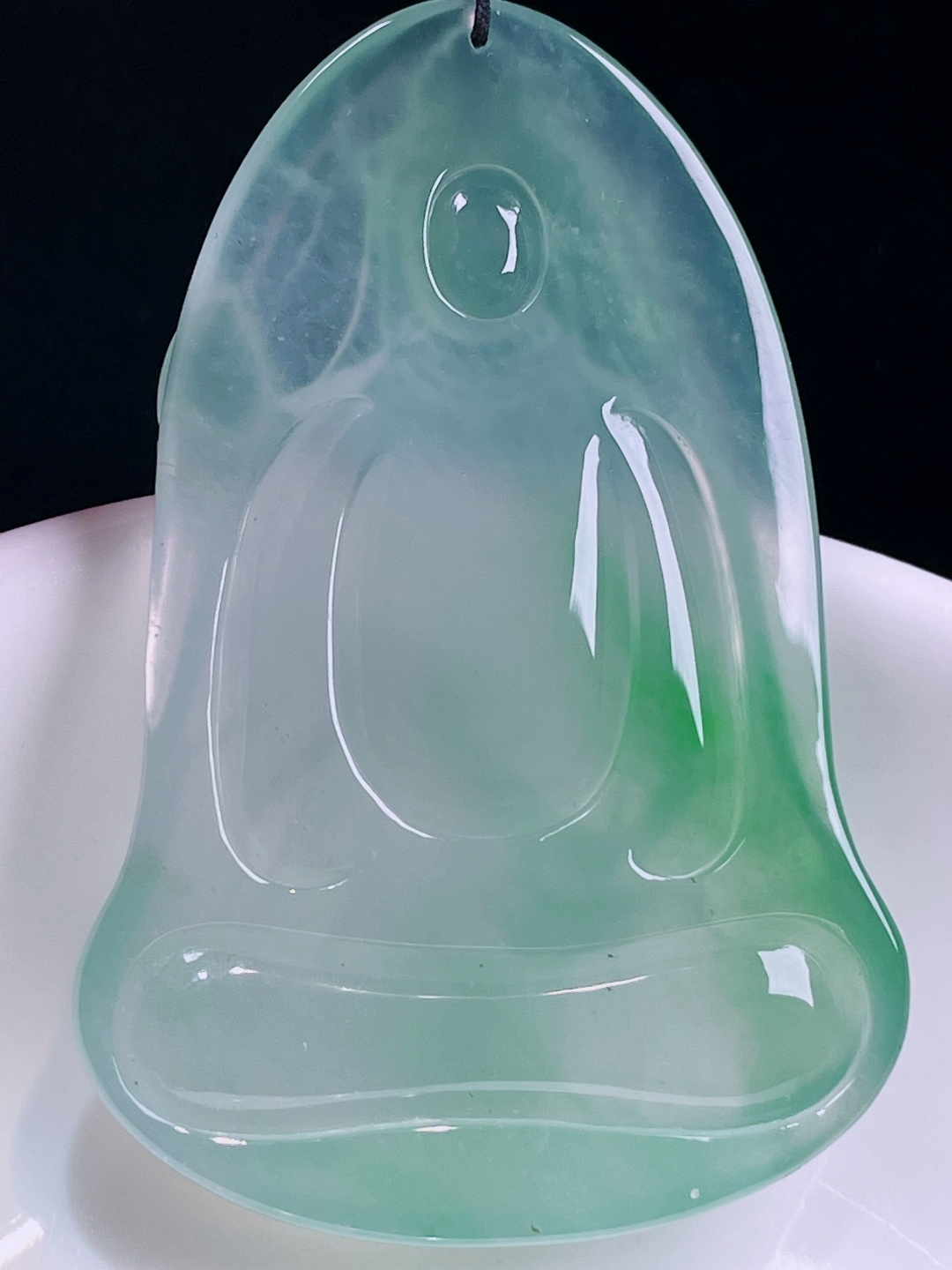 ️冰绿观音，老种起光，细底通透，尺寸：51.8/34.7/6mm0716
