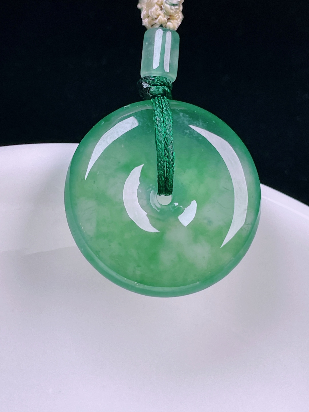 ️冰蓝平安扣，老种起光，细底通透，尺寸：22.3/5.3mm0716