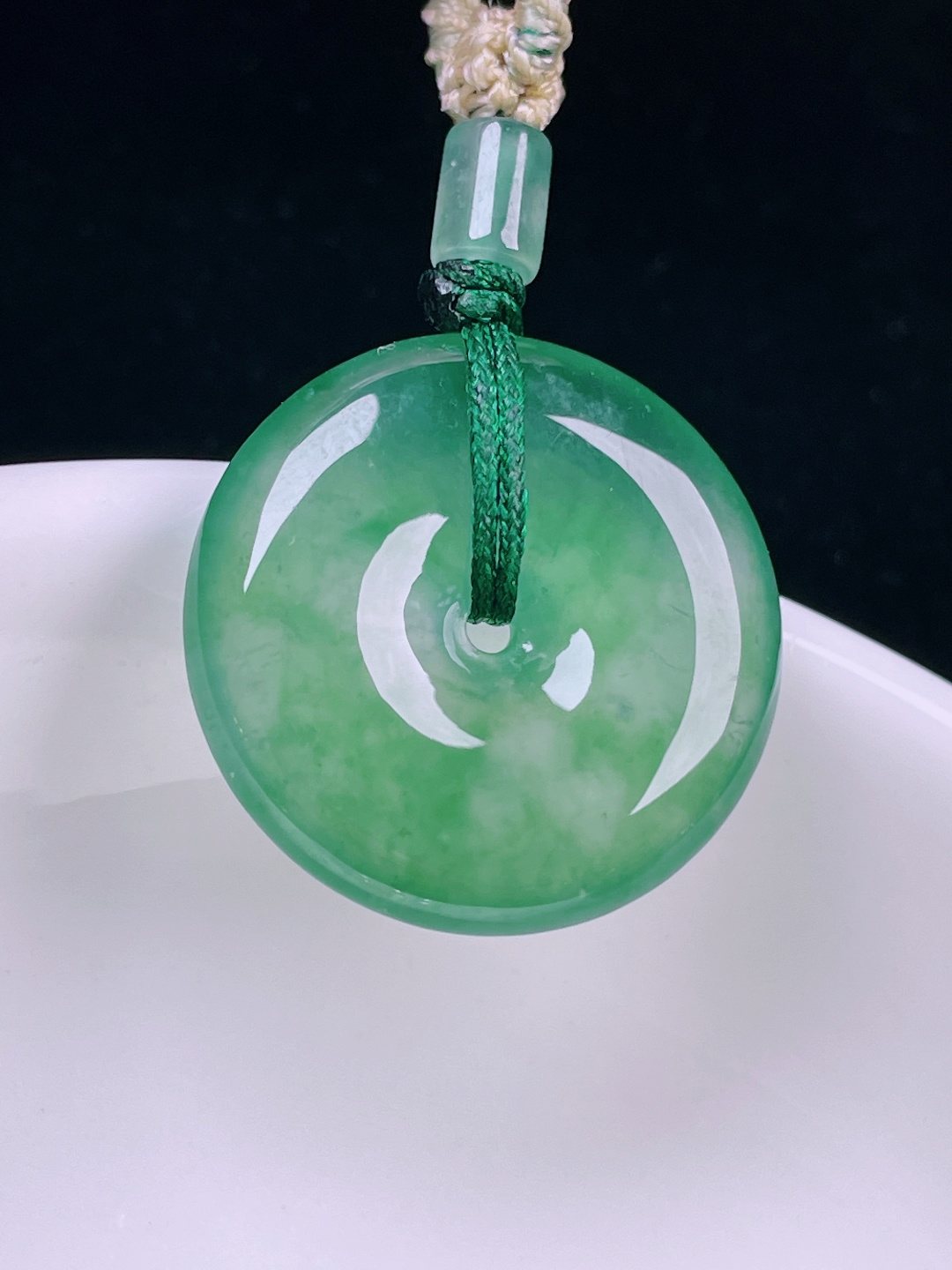 ️冰蓝平安扣，老种起光，细底通透，尺寸：22.3/5.3mm0716
