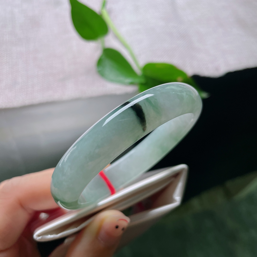 55.4/12.6/7.5冰飘花正圈，冰润细腻，种老。婉间风华，晶体纹，ss55950a