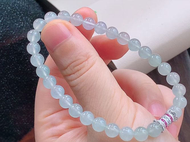 ️ 白冰手串，度高，尺寸取一6.0mm，包A附证书