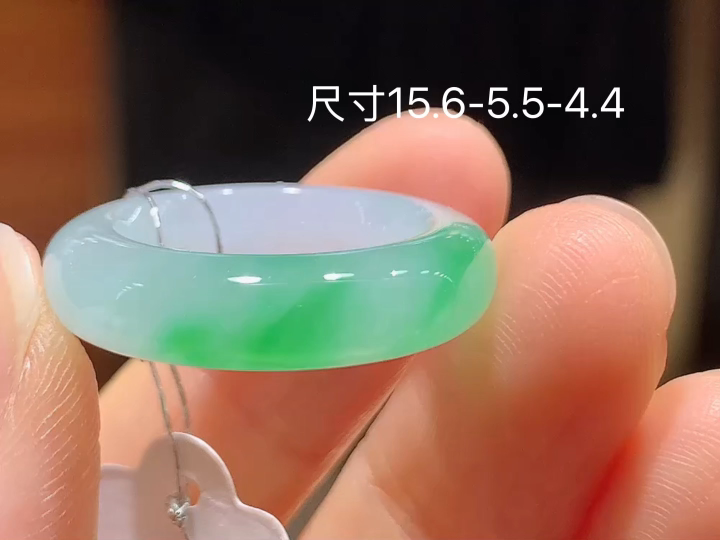 ️ 冰飘绿戒圈 老坑冰透 种老水足 水润光泽 性比高 无裂 尺寸看图