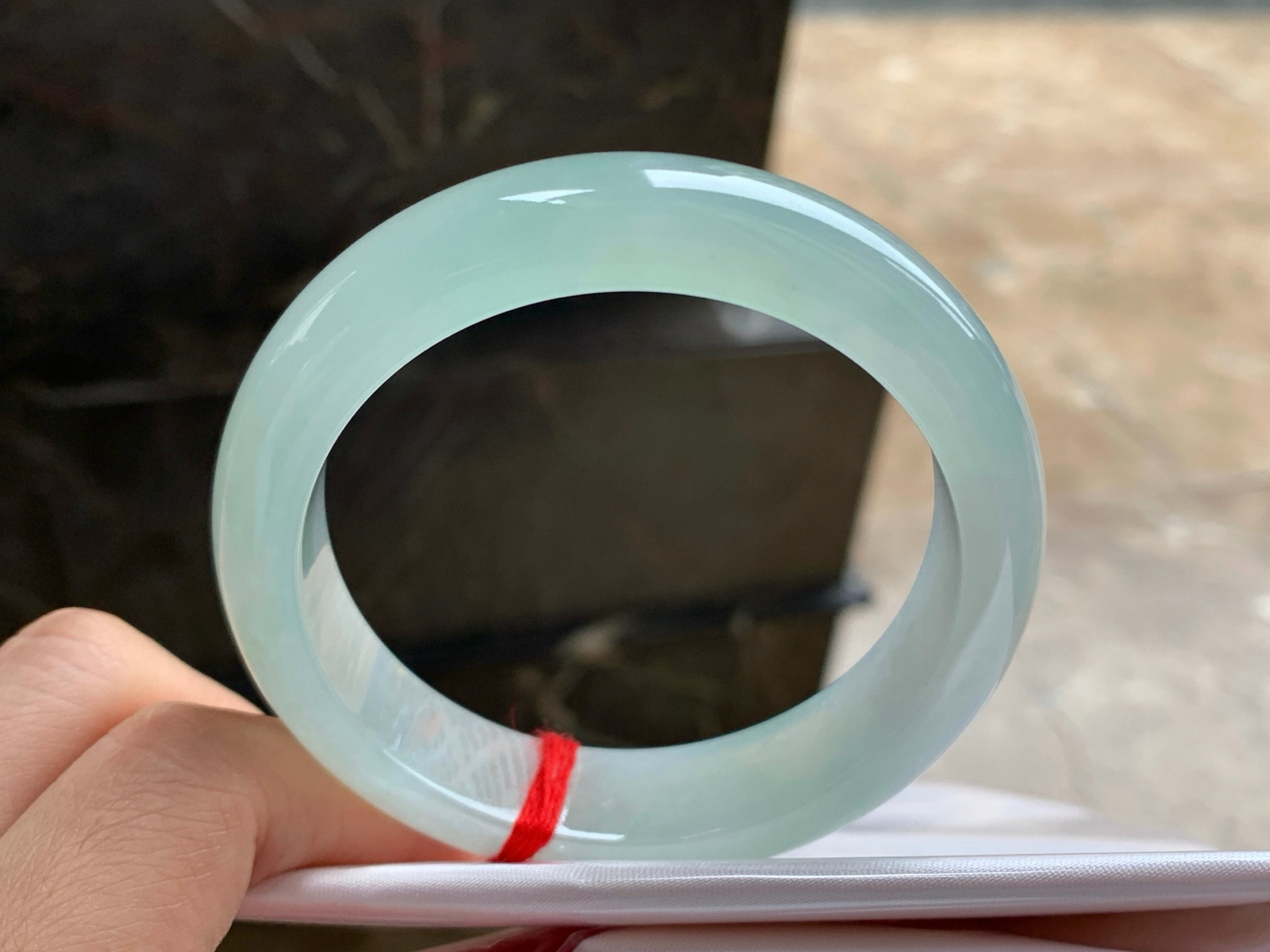 55.5-13.9-10.3
冰种晴水手镯^_^清新