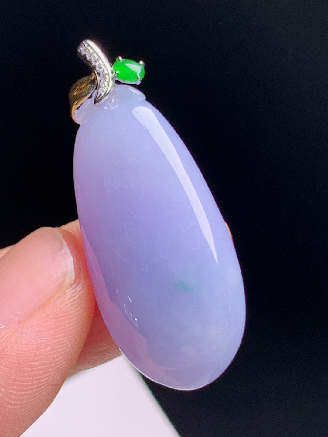 ️ 福瓜吊坠，茄紫底色均匀浓郁，瓜型饱满圆润讨喜