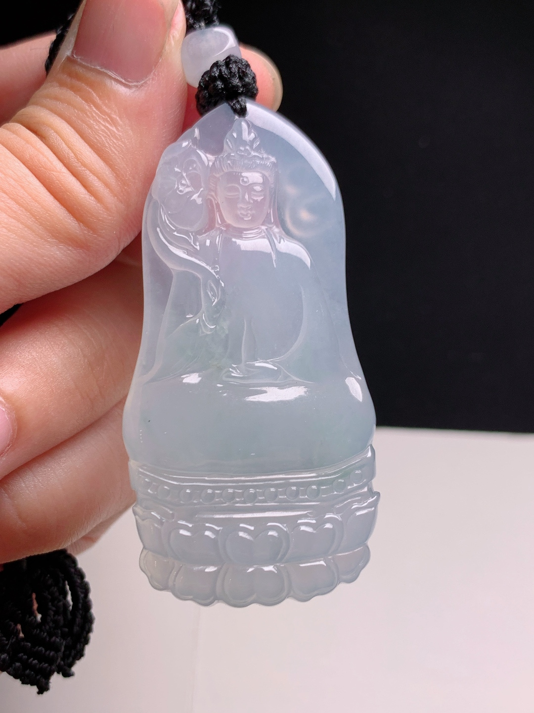 ️ 观音挂件，质地温润胶感满满，莲台庇佑寓意吉祥