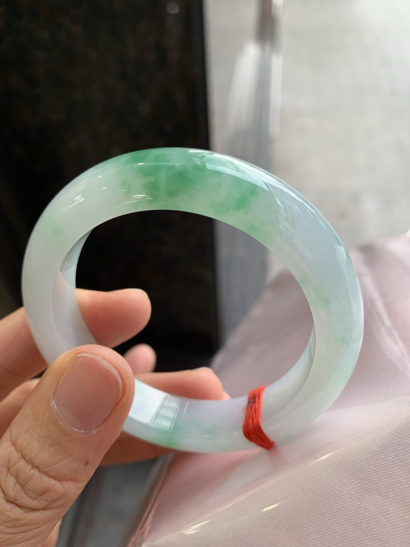 正圈飘绿 微细纹 尺寸：52.6/12.2/9 色清爽