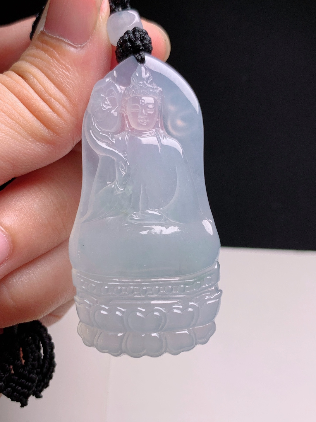 ️ 观音挂件，质地温润胶感满满，莲台庇佑寓意吉祥