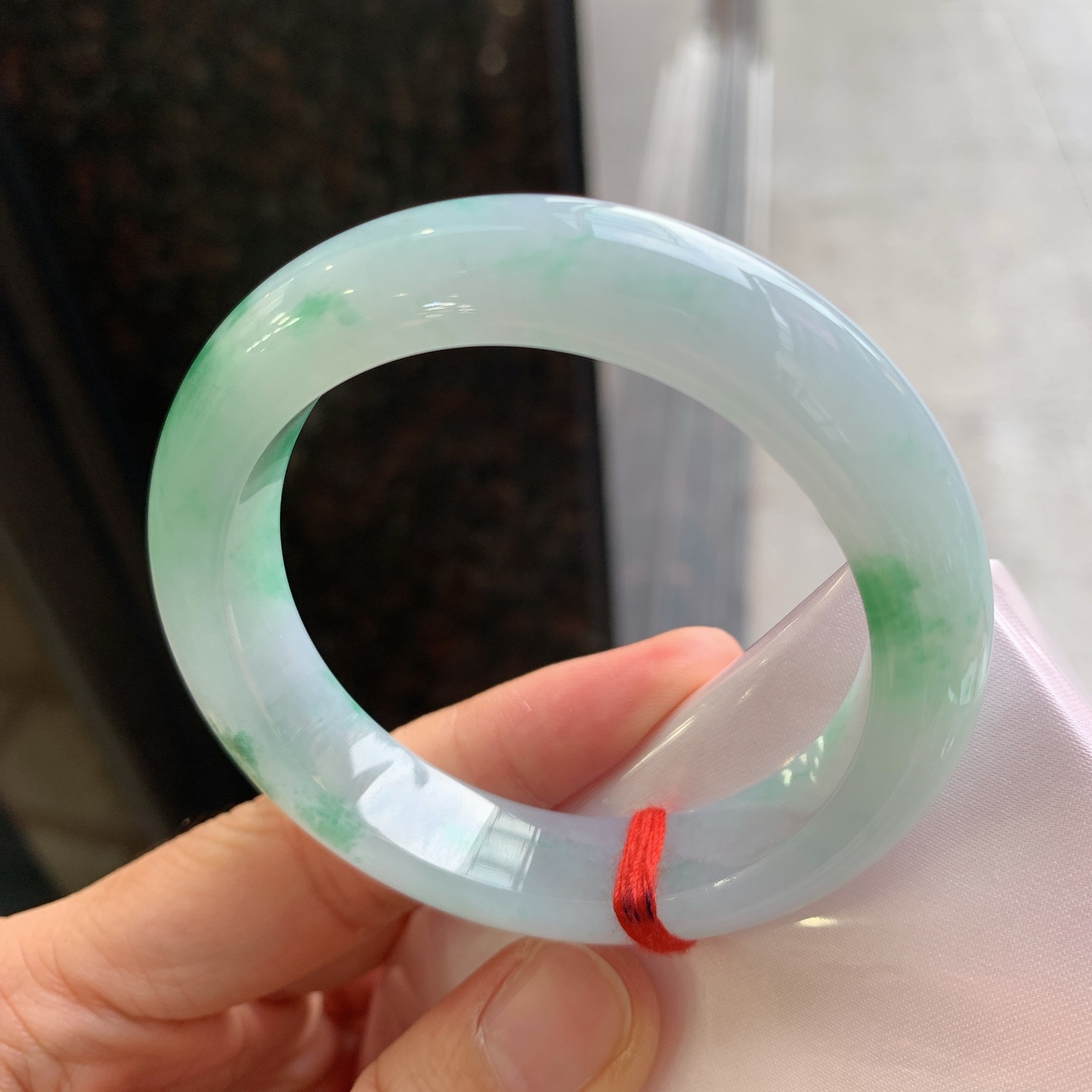 正圈飘绿 微细纹 尺寸：52.6/12.2/9 色清爽