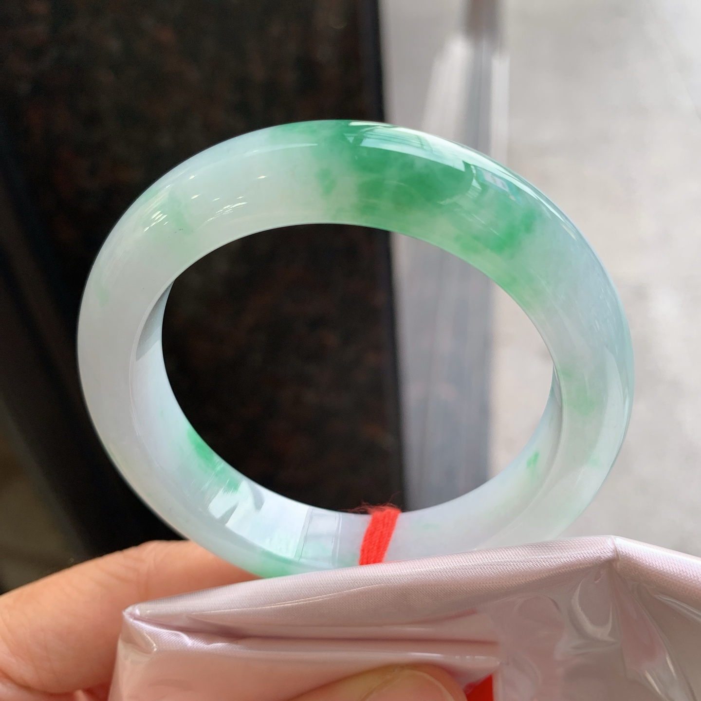 正圈飘绿 微细纹 尺寸：52.6/12.2/9 色清爽
