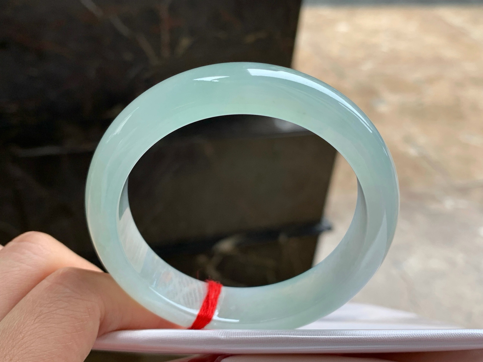 55.5-13.9-10.3
冰种晴水手镯^_^清新