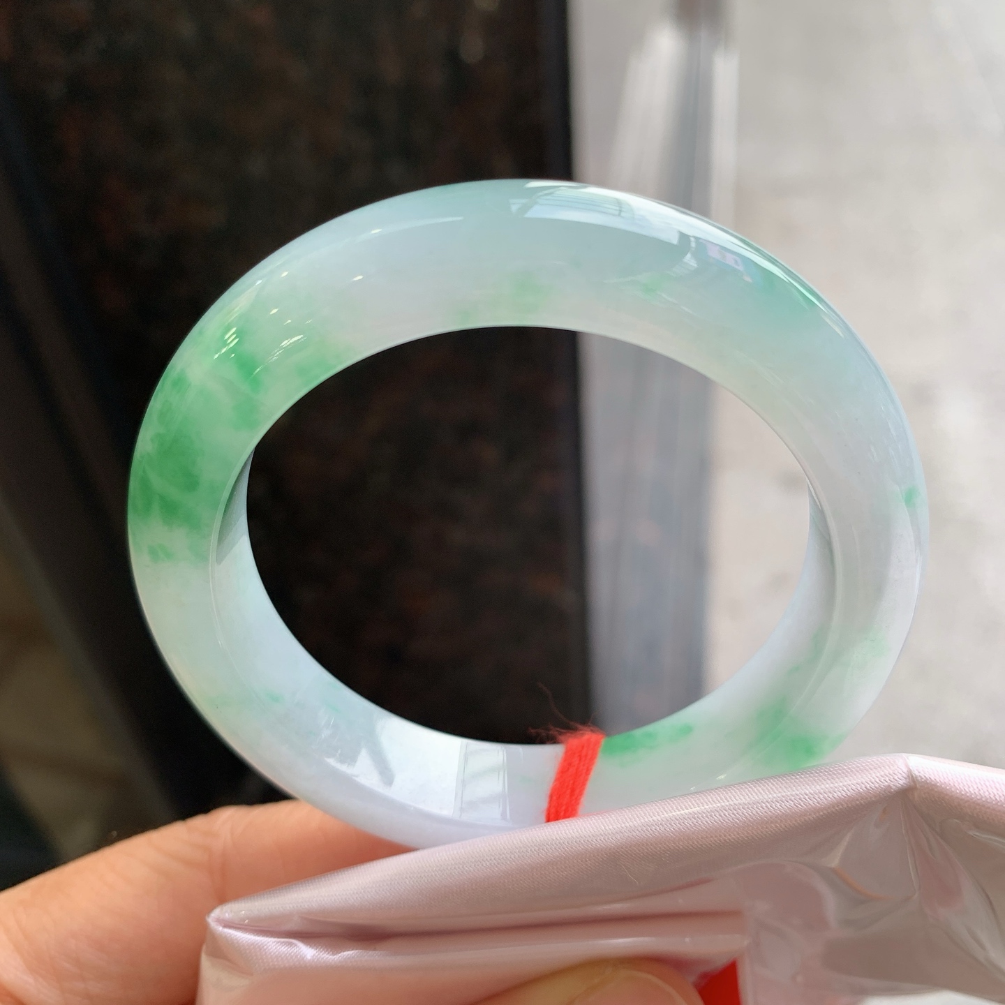 正圈飘绿 微细纹 尺寸：52.6/12.2/9 色清爽