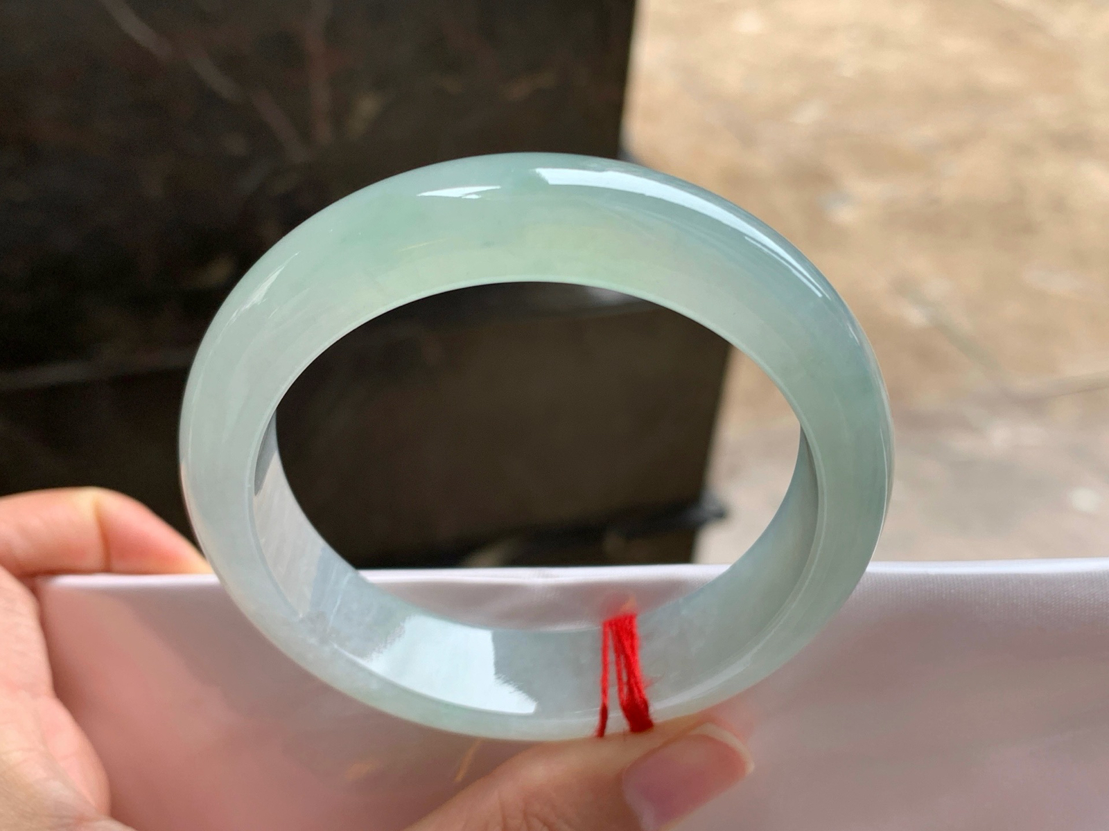 55.5-13.9-10.3
冰种晴水手镯^_^清新