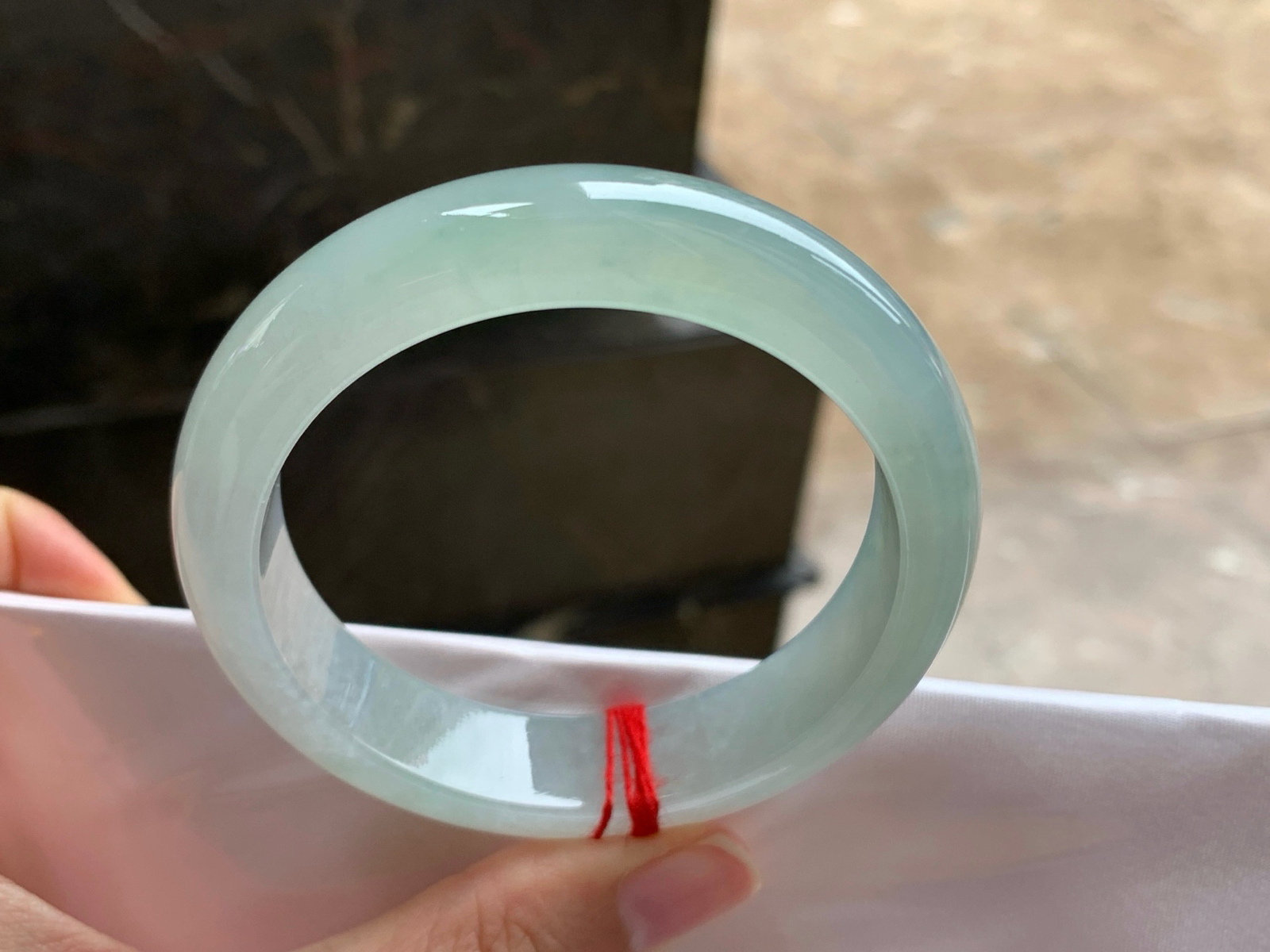 55.5-13.9-10.3
冰种晴水手镯^_^清新