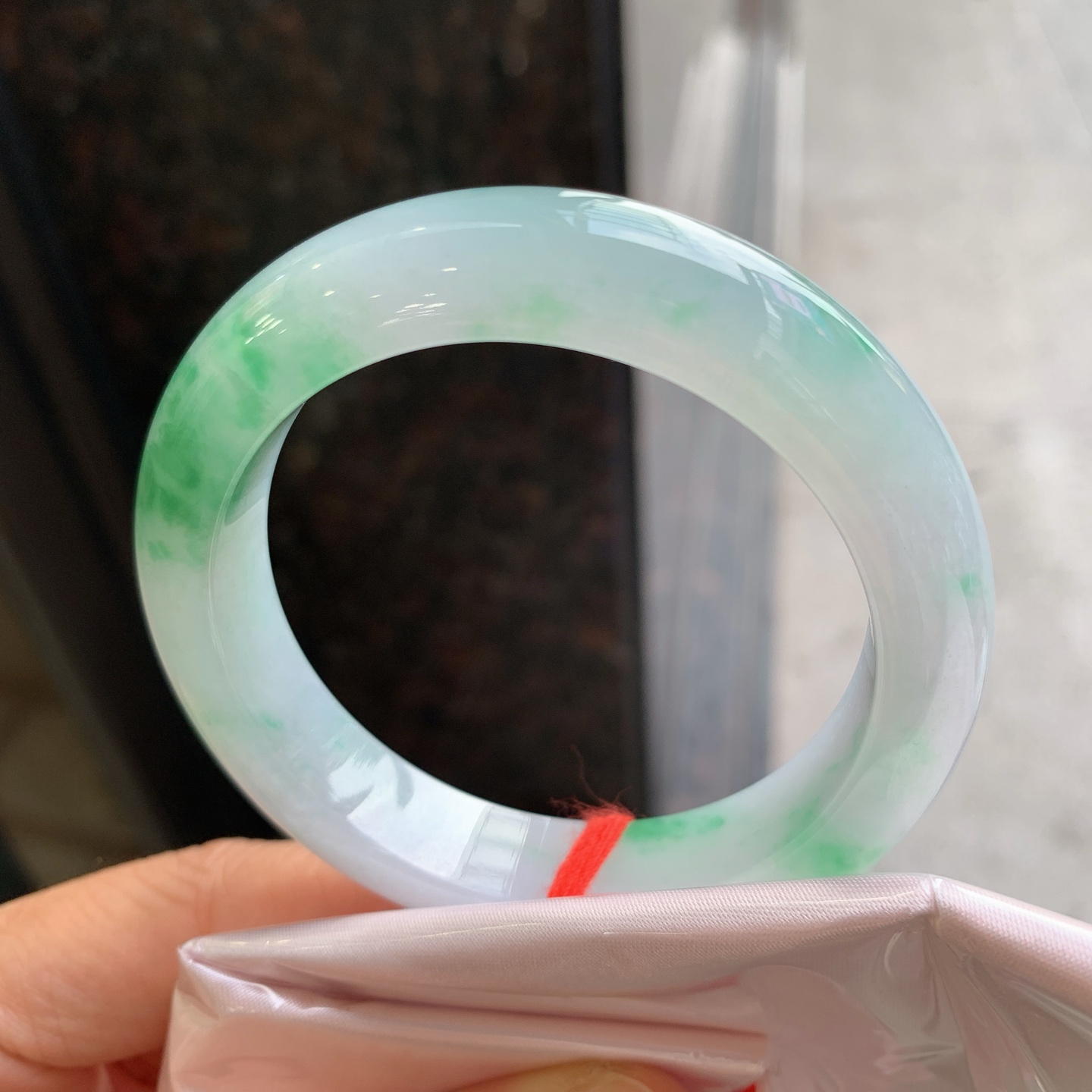 正圈飘绿 微细纹 尺寸：52.6/12.2/9 色清爽