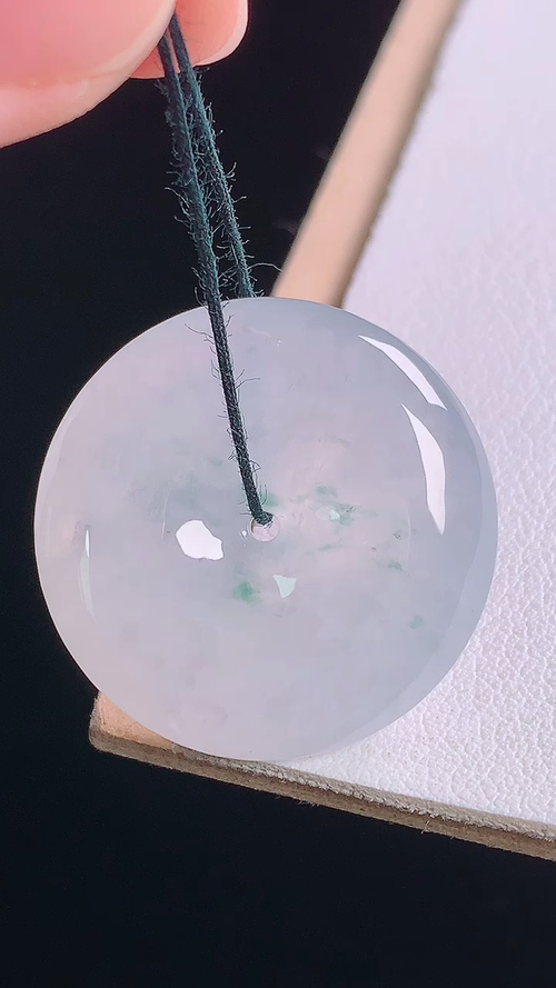 ️冰飘花平安扣，无裂，尺寸:25.0-6.0mm