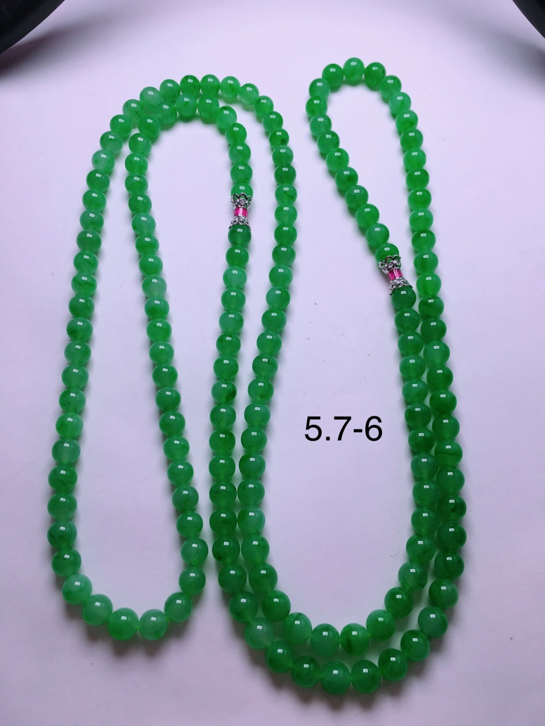 ️绿珠子项链，晶莹剔透，新颖时尚，5.7-6