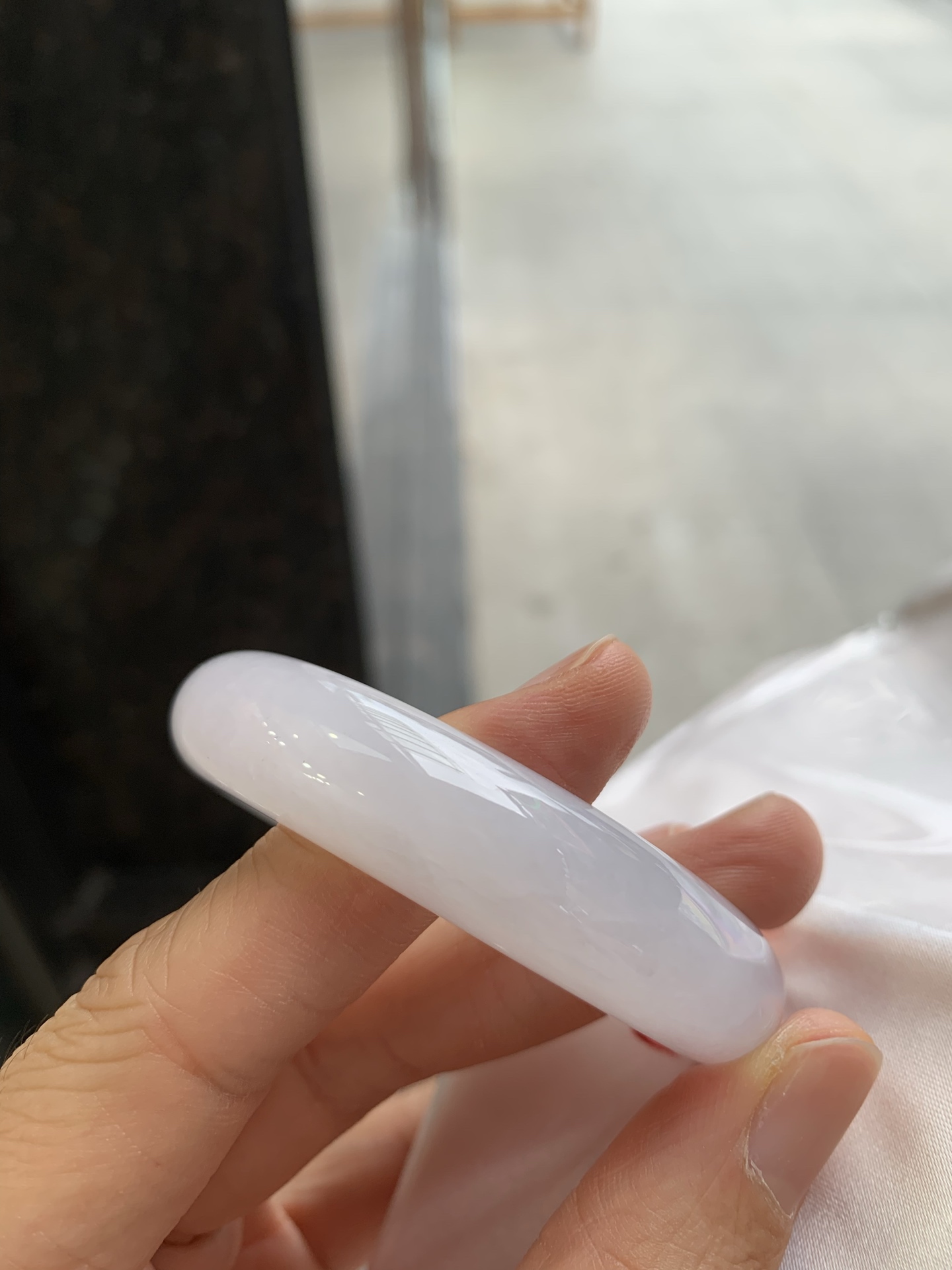 正圈冰镯 微细纹 尺寸：50.8/13.2/8.3 冰润