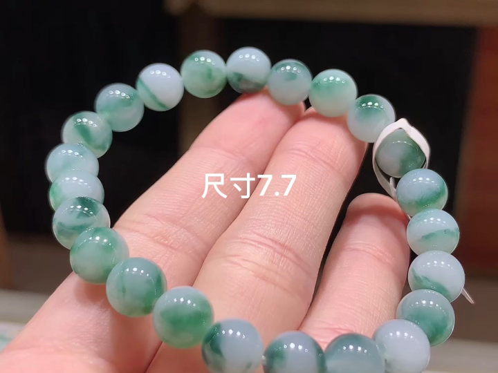 冰飘花手串  尺寸，7.7