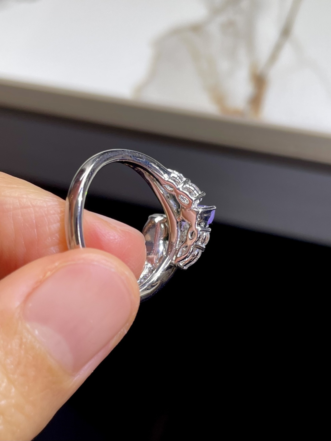 新品 | 玻璃种正阳绿葫芦戒指 裸石：5.5*9*3mm 整体：13*18.5*5mm