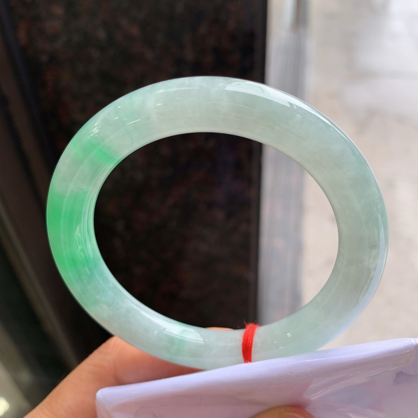 圆条飘绿 微棉 微纹 尺寸：55.3/10 版型好