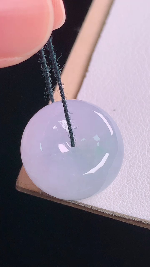 ️冰紫平安扣，无裂，尺寸:19.4-9.2mm 16
