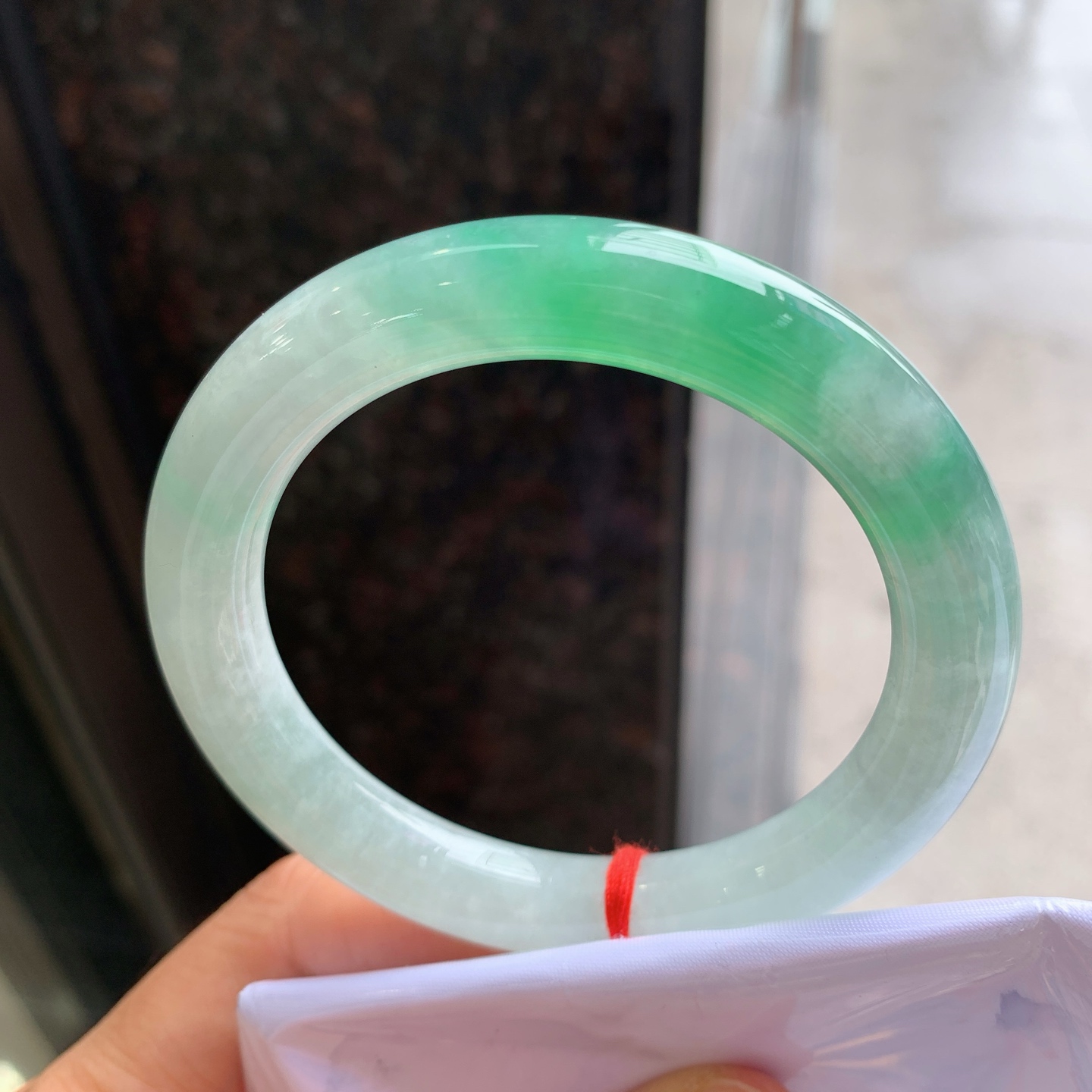 圆条飘绿 微棉 微纹 尺寸：55.3/10 版型好