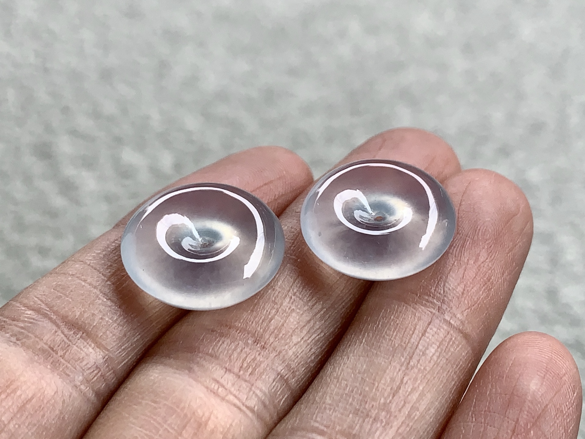️ 【冰种平安扣一对】 尺寸：17×5 / 17.4×5