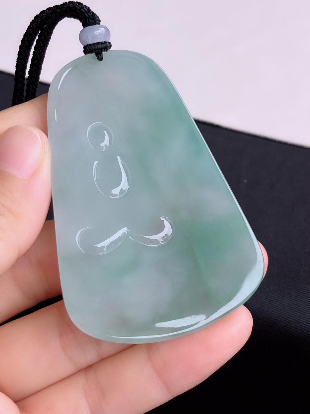 底色虚空藏菩萨，晶莹剔透，尺寸72.3/46.6/6/自然光实拍