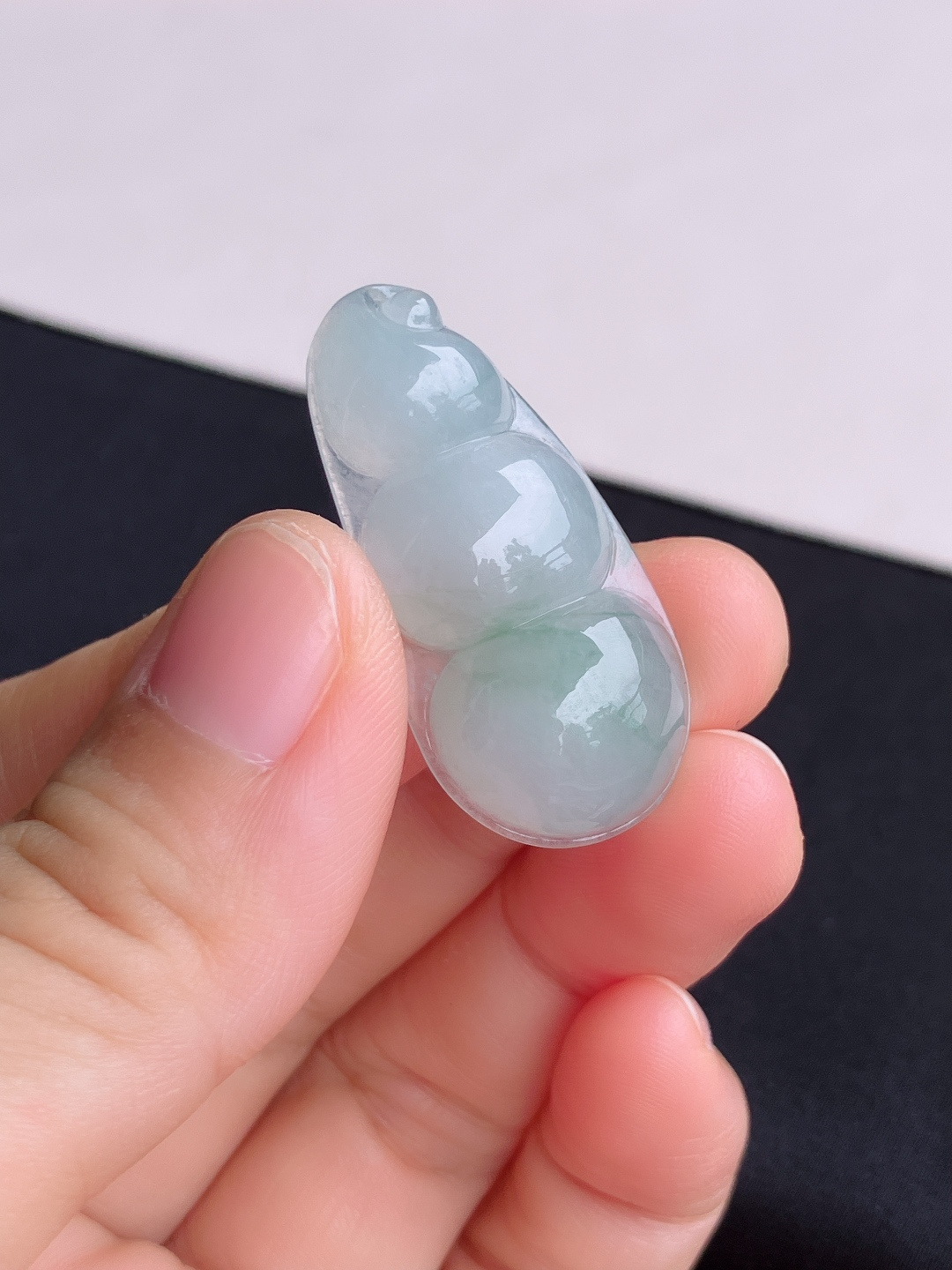 冰飘花福豆，晶莹剔透，尺寸35.8/17.6/8/自然光实拍