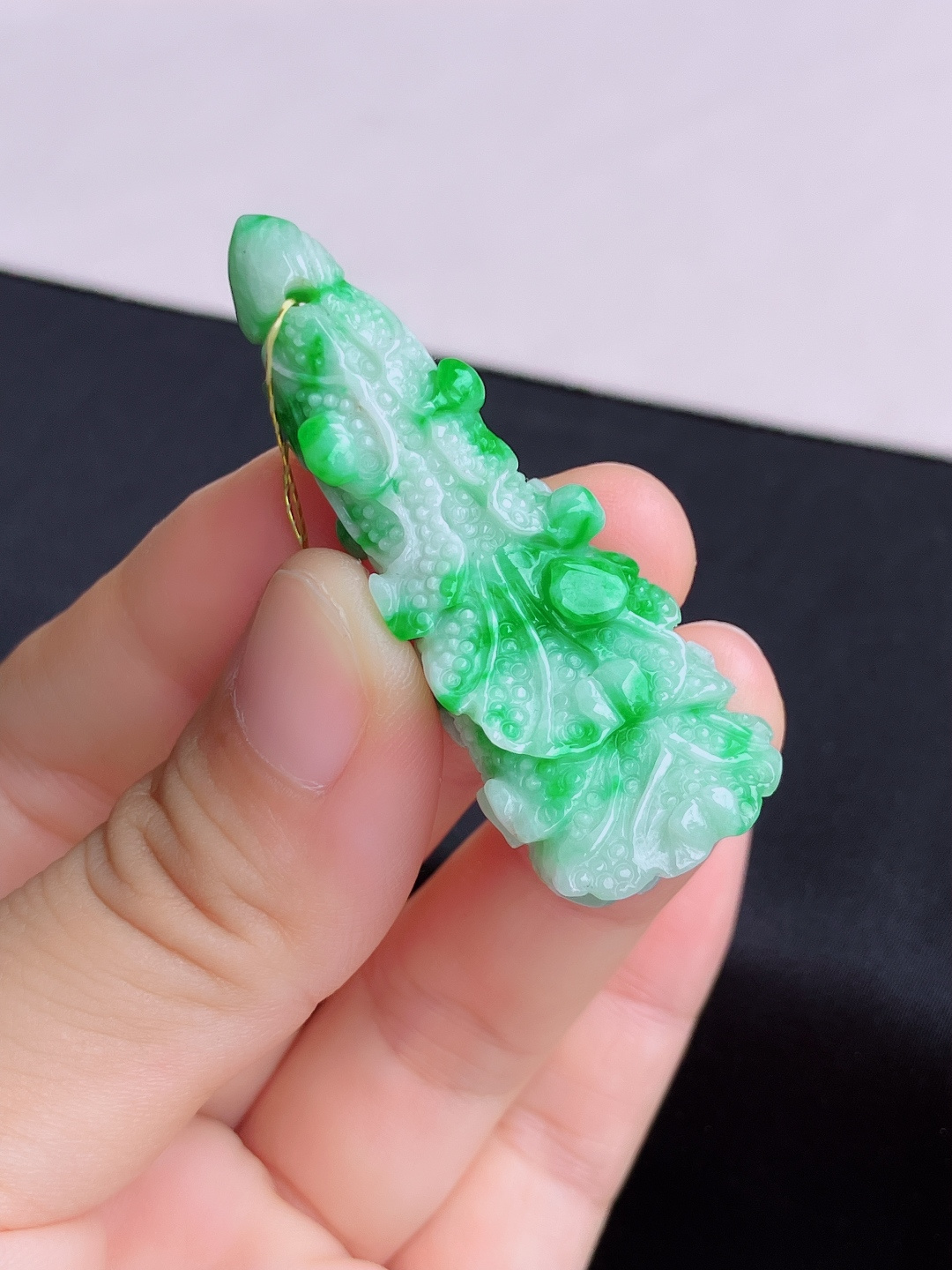 翠绿百财，饱满大气，尺寸53/21.6/14/自然光实拍