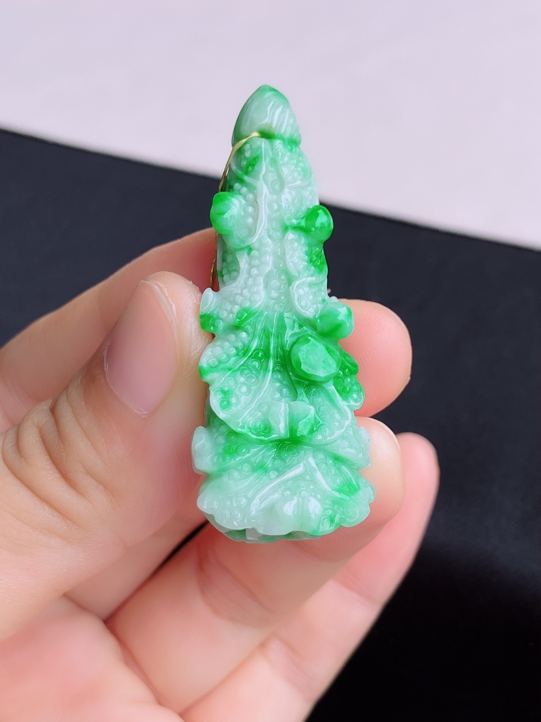 翠绿百财，饱满大气，尺寸53/21.6/14/自然光实拍