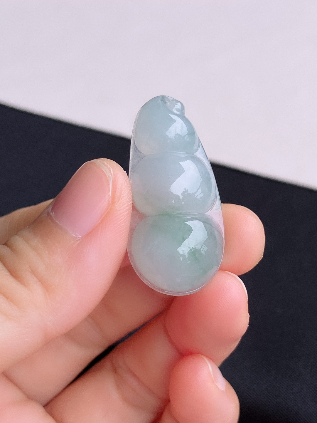 冰飘花福豆，晶莹剔透，尺寸35.8/17.6/8/自然光实拍